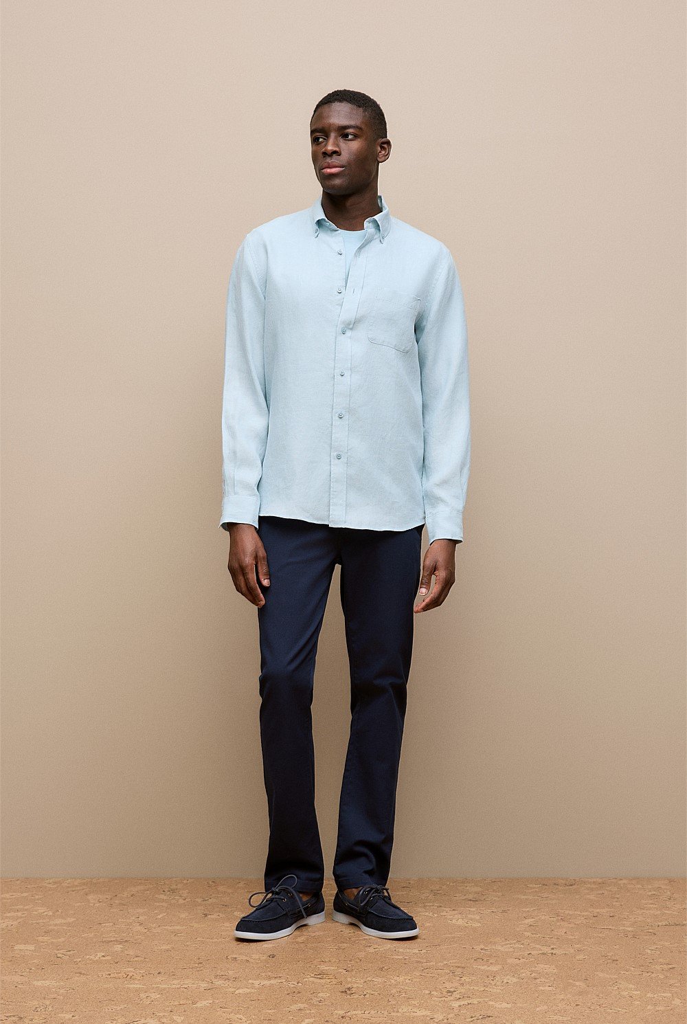 Regular Fit Linen End On End Shirt