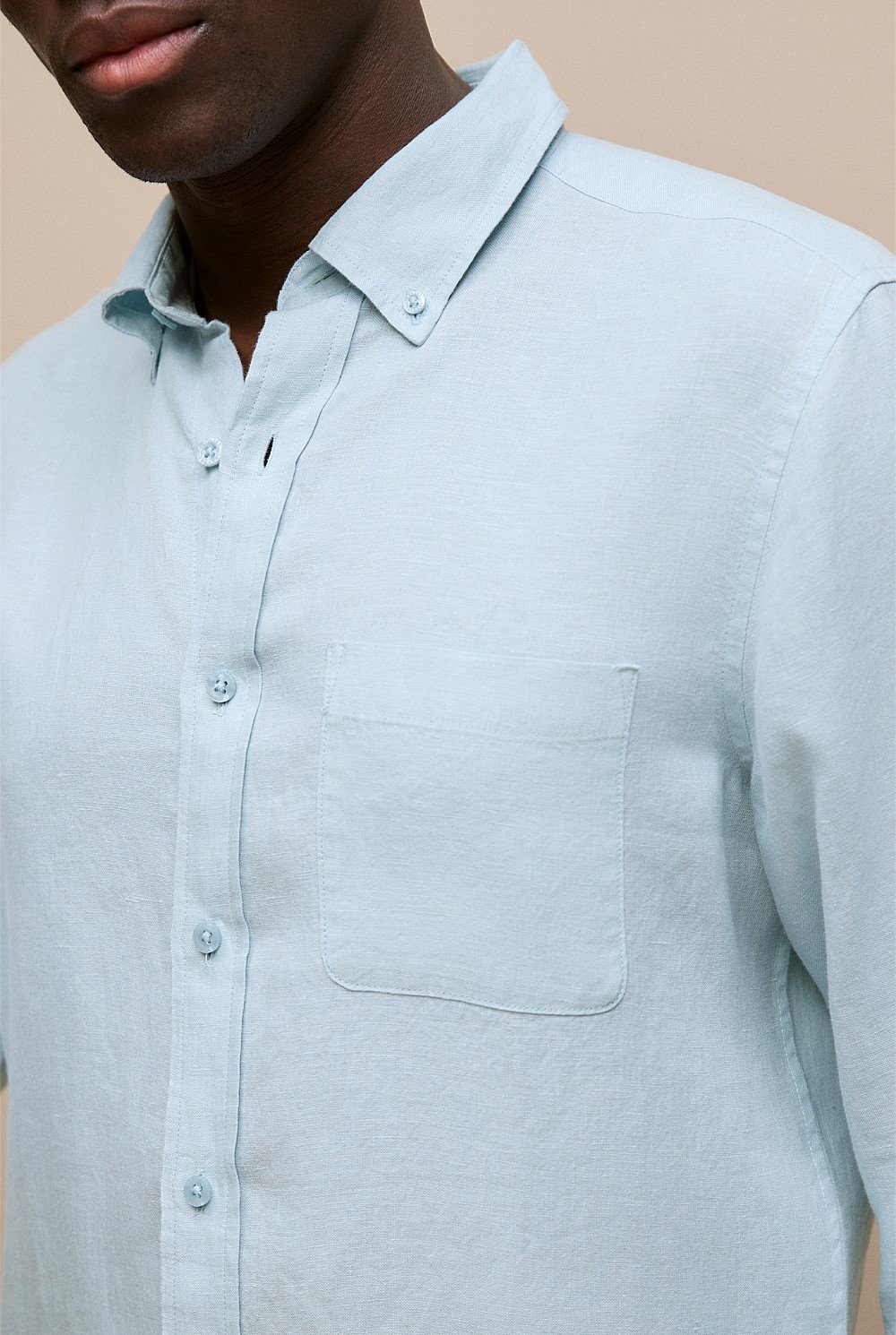 Regular Fit Linen End On End Shirt