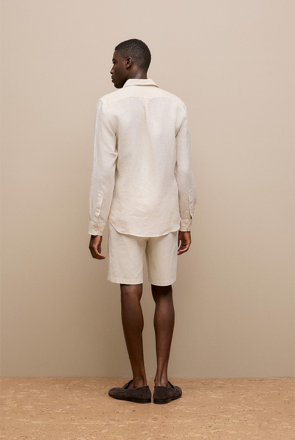 Regular Fit Linen Fine Stripe Shirt