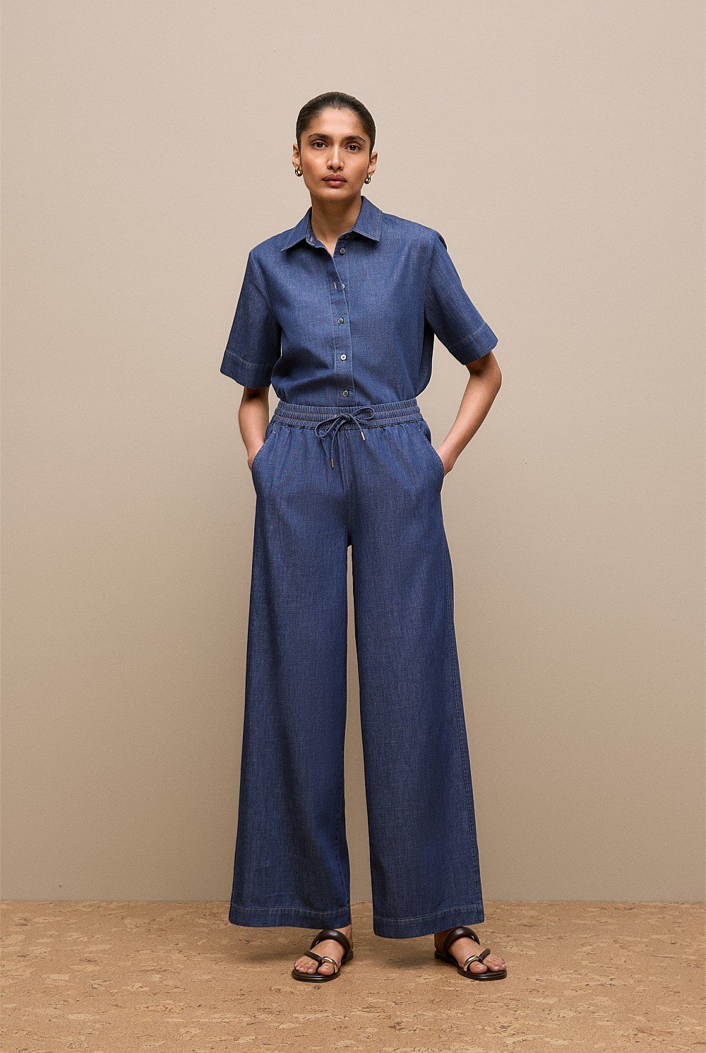 Soft Denim Pull On Pant
