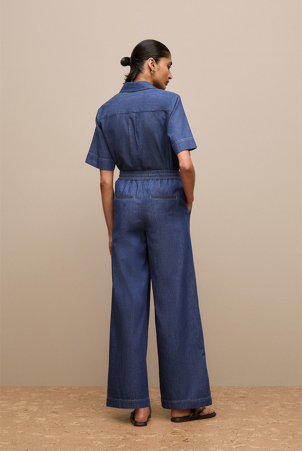 Soft Denim Pull On Pant