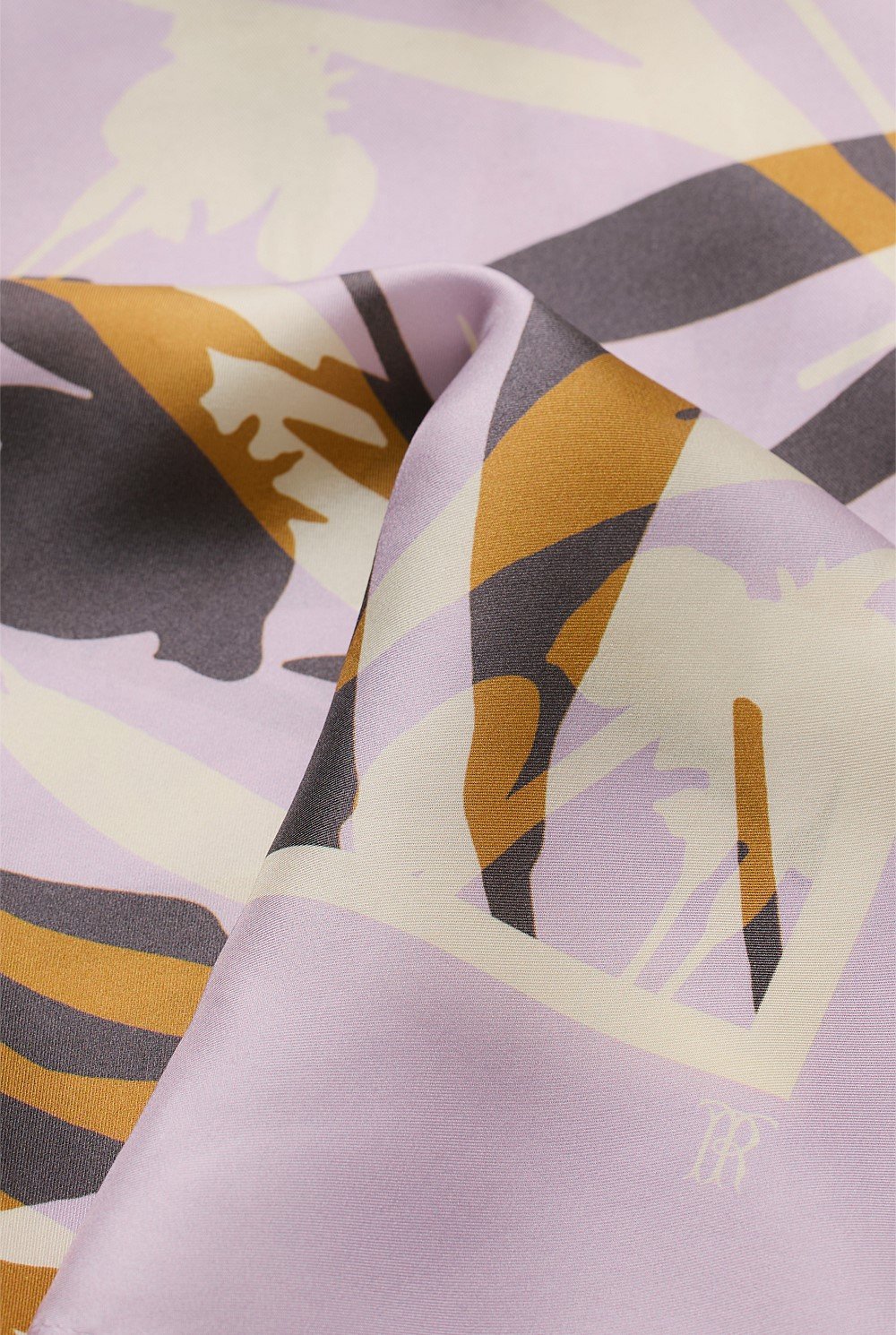 Shadow Leaf Silk Twill Neckerchief
