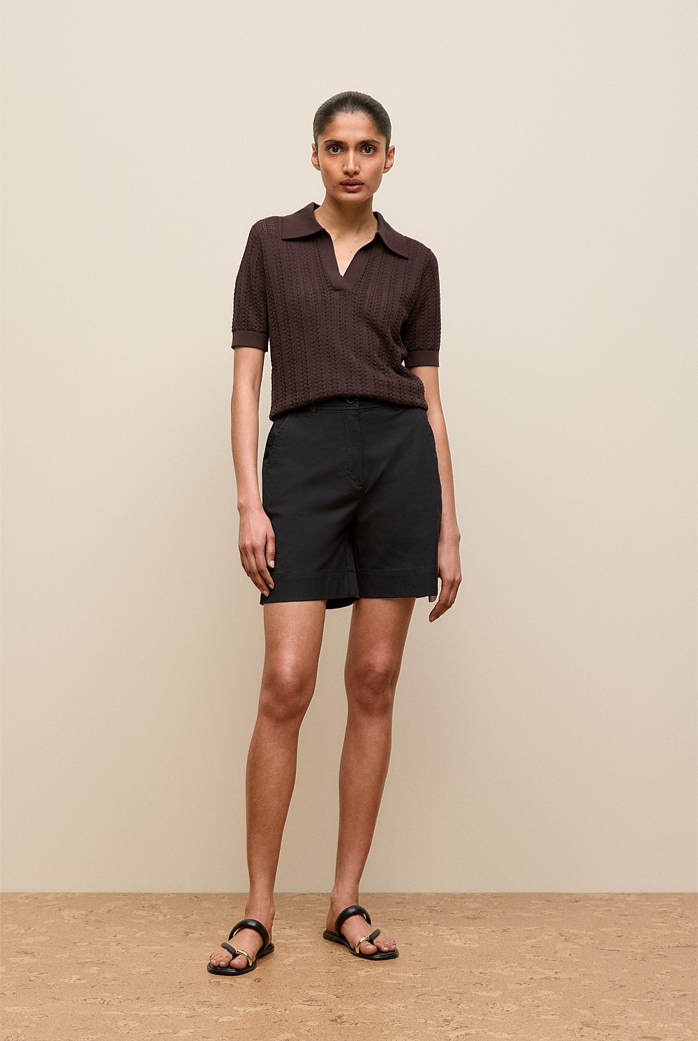 Stretch Cotton Tailored Short