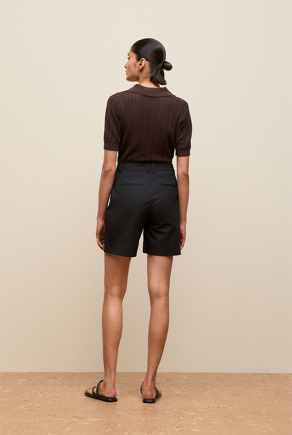 Stretch Cotton Tailored Short