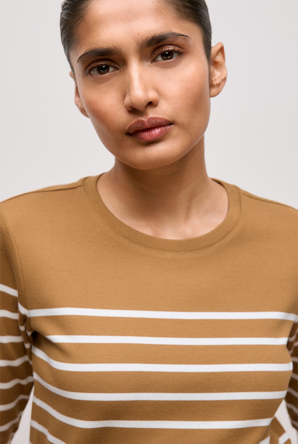 Cotton Stripe Half Sleeve T-shirt