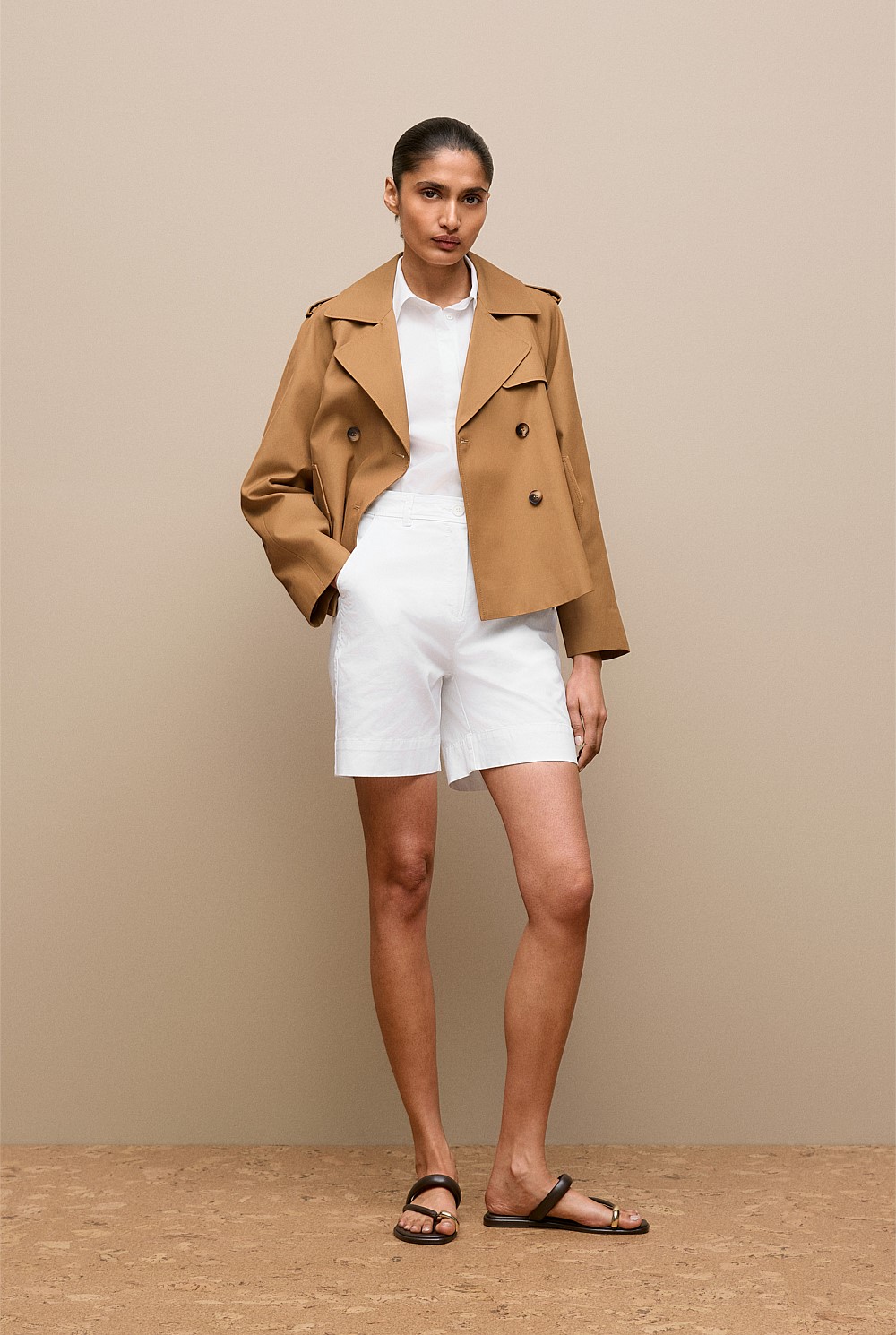Stretch Cotton Tailored Short