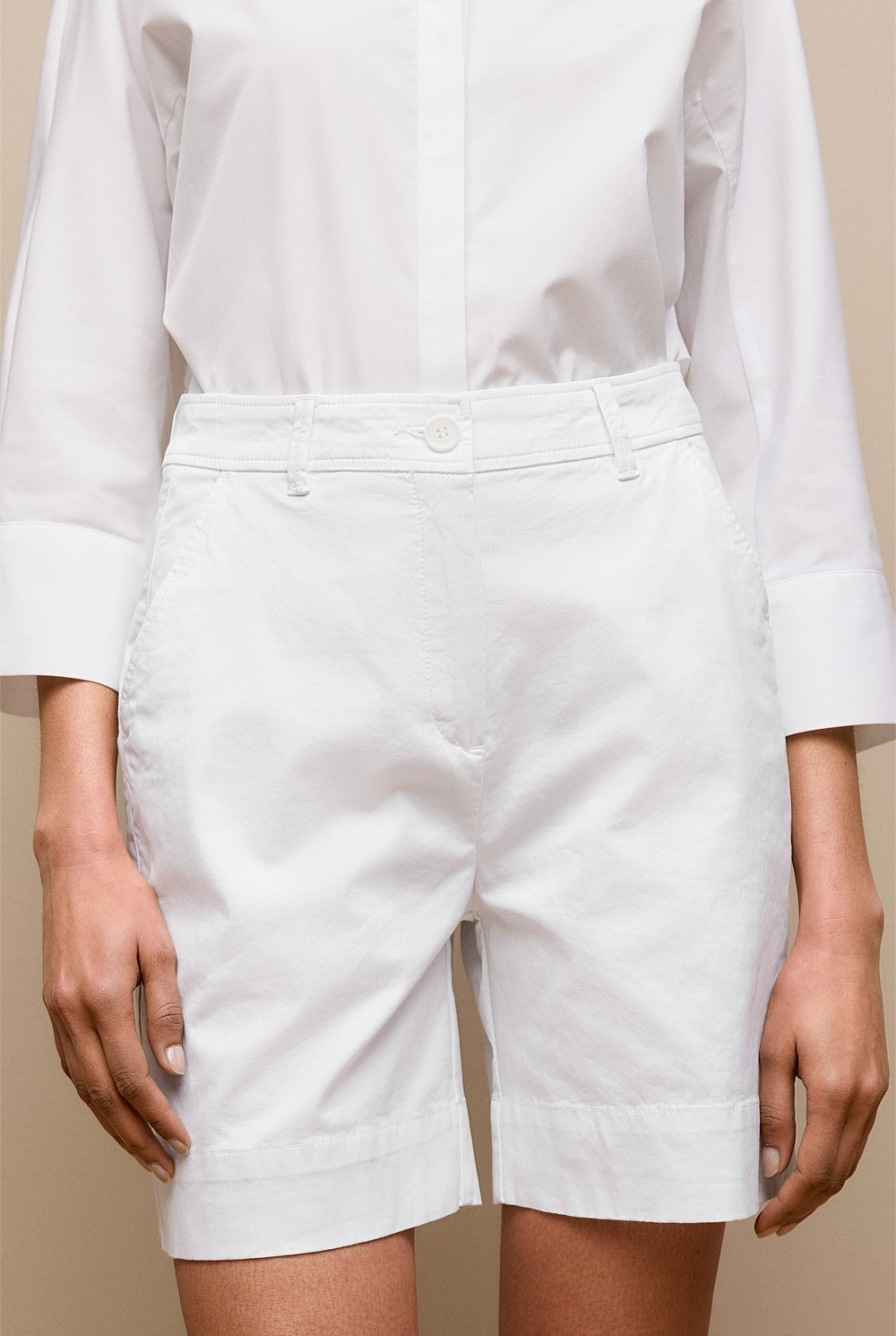 Stretch Cotton Tailored Short