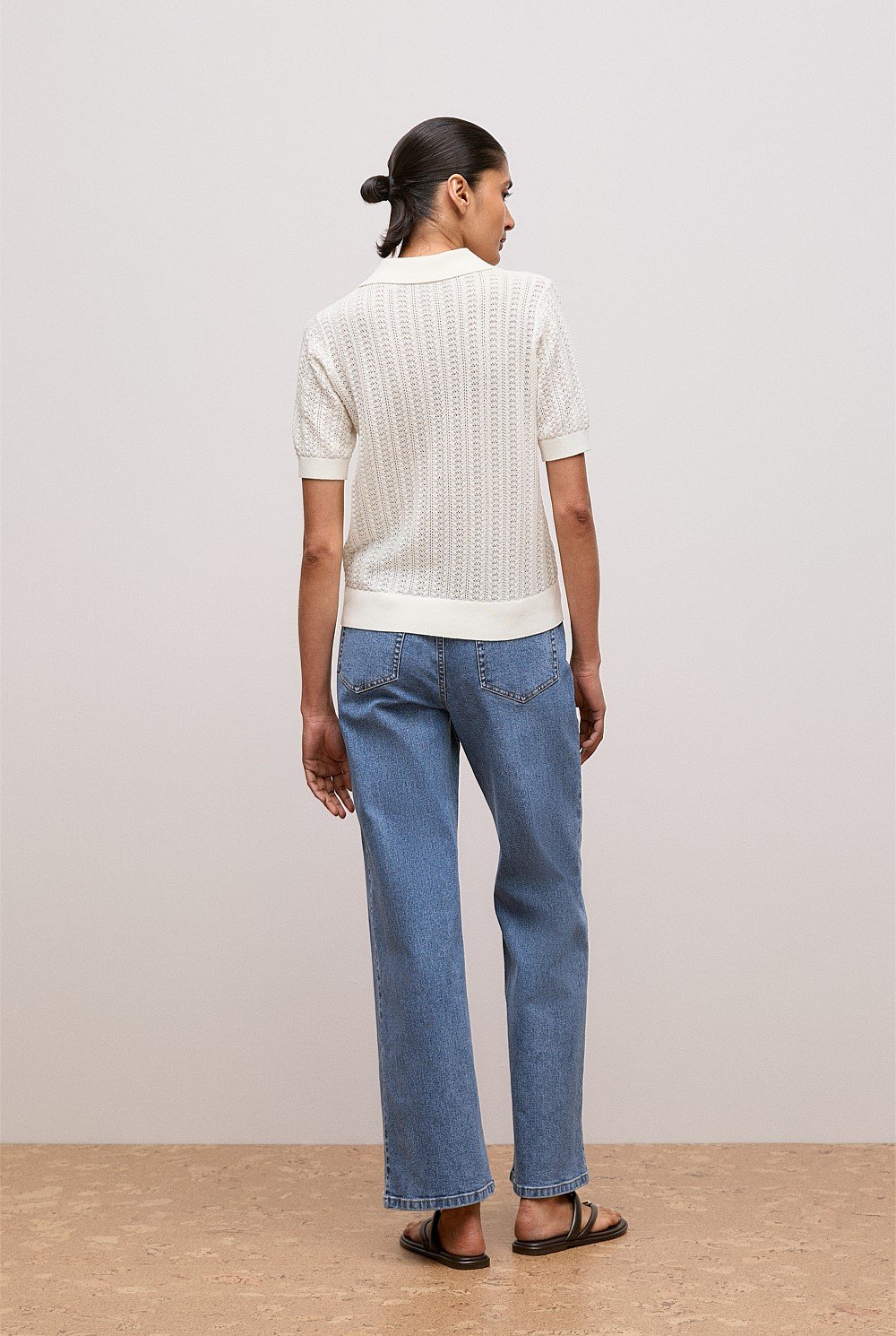 Mercerised Texture Knit Polo
