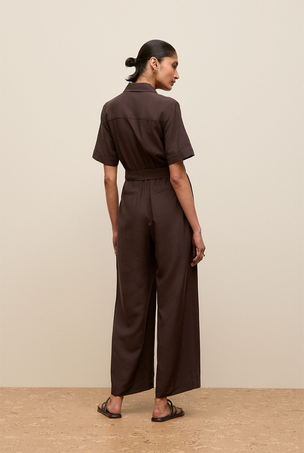 Pocket Detail Short Sleeve Jumpsuit