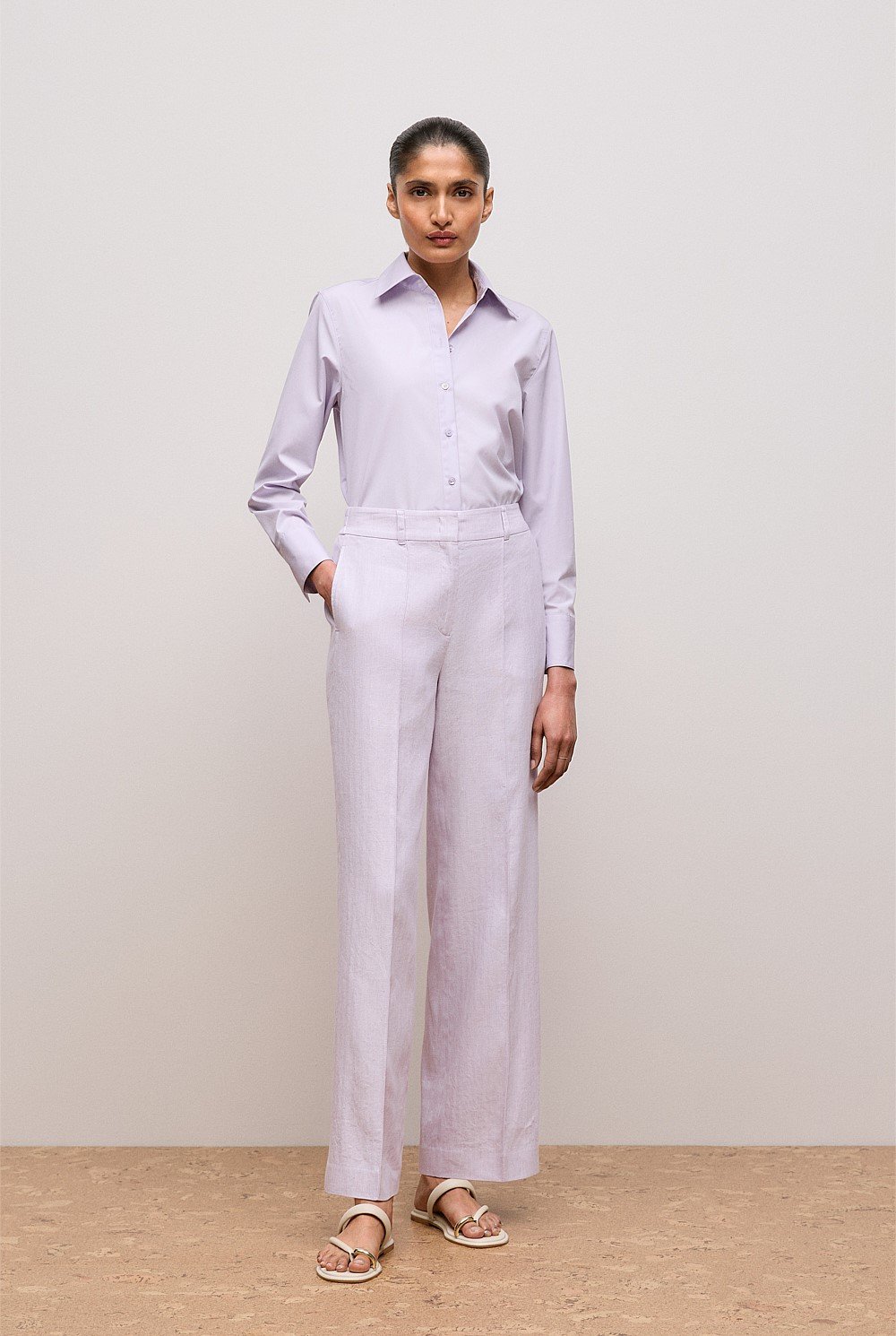Cotton Poplin Long Sleeve Shirt