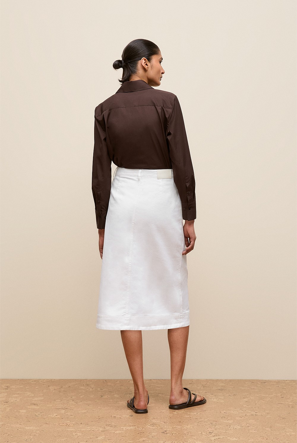 Denim A-line Skirt