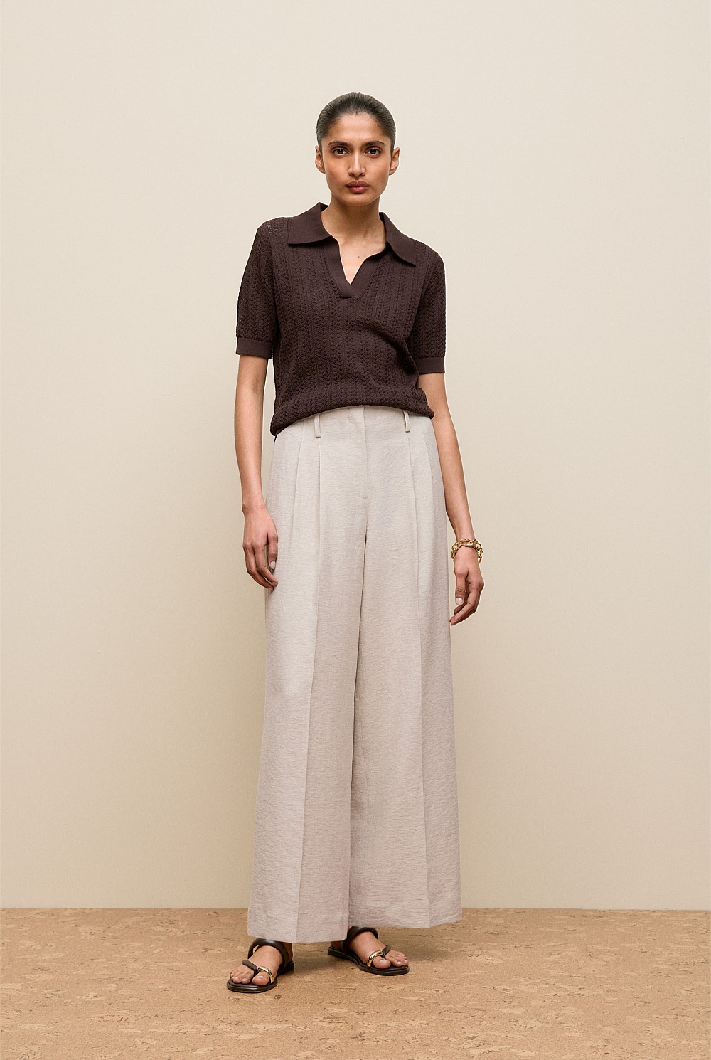 Mercerised Texture Knit Polo