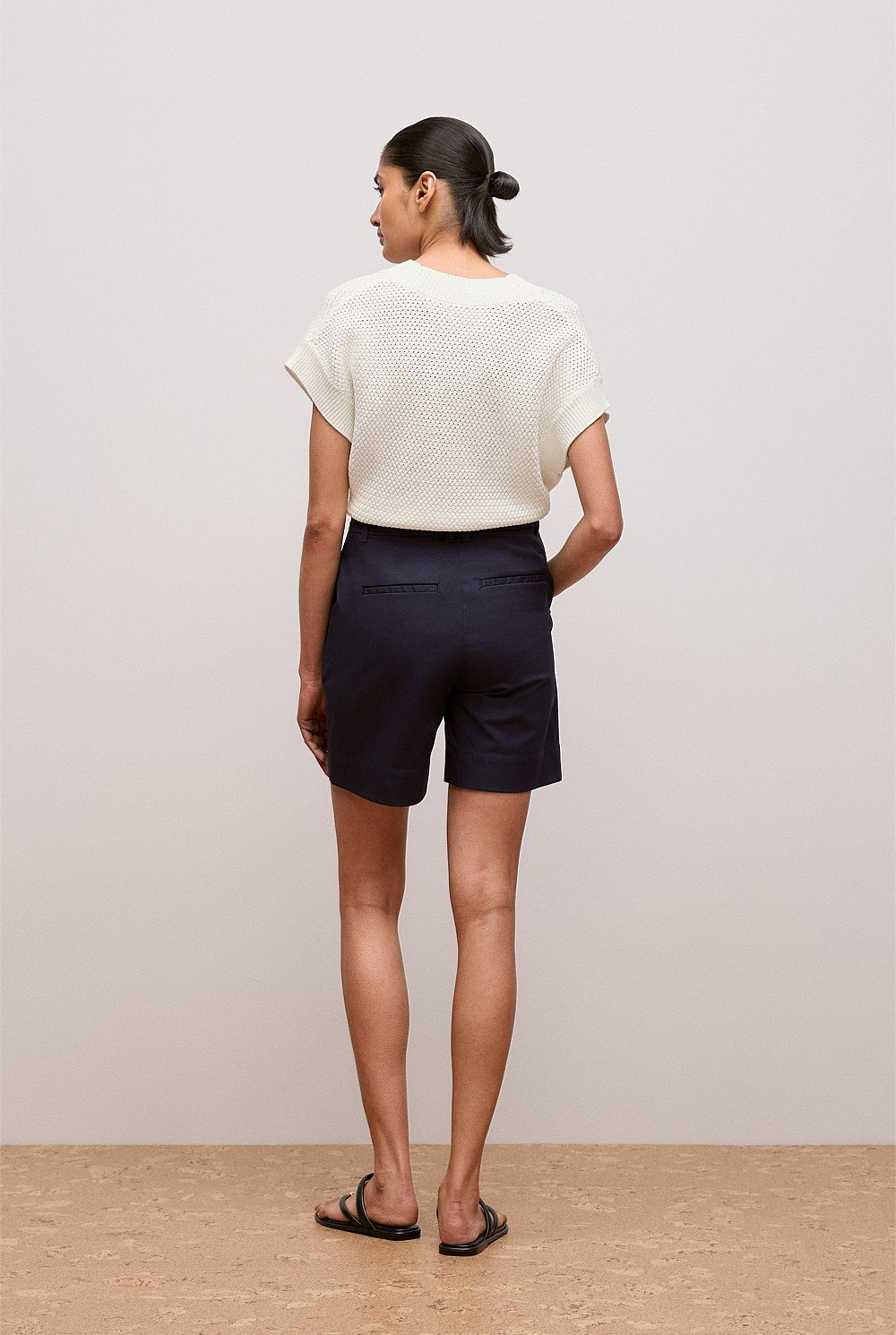 Stretch Cotton Tailored Short