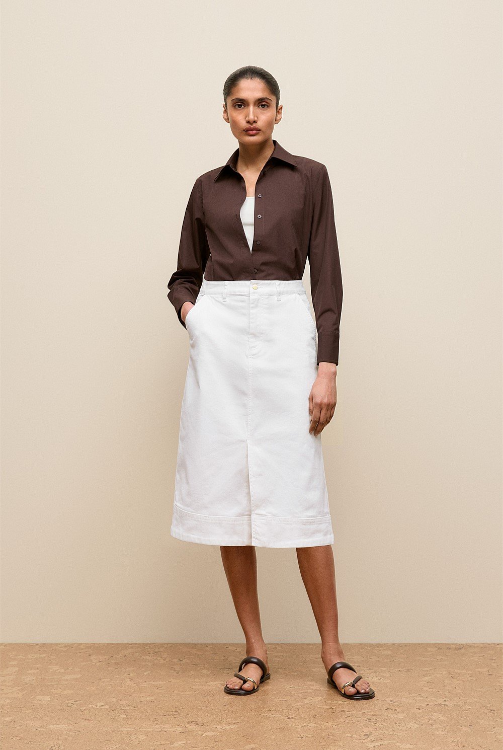 Cotton Poplin Long Sleeve Shirt