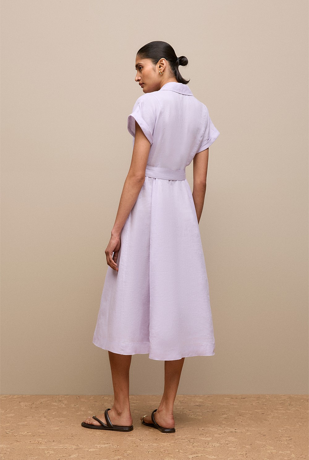 Linen Panelled Shirt Dress