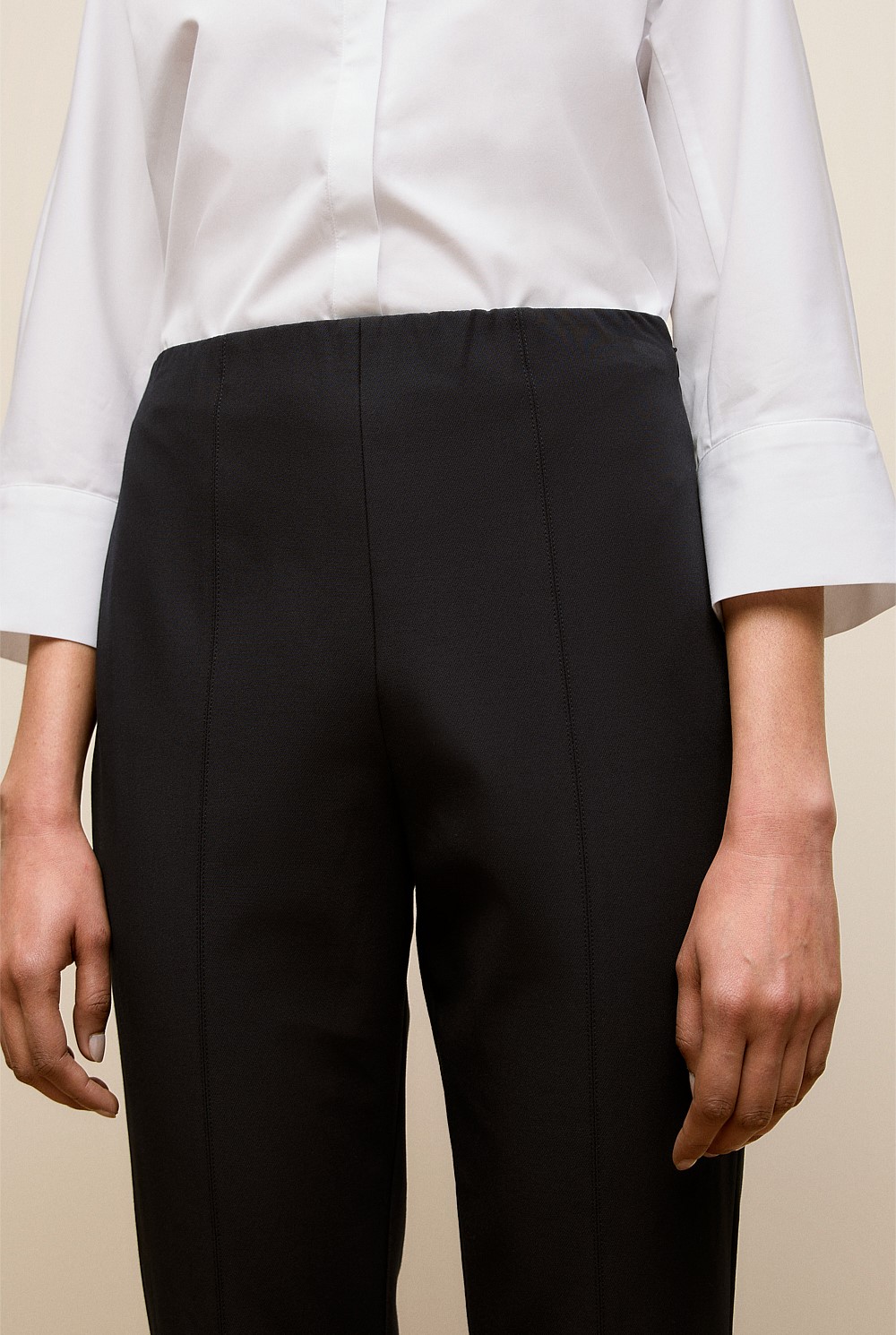 Bi-Stretch Split Hem Pant