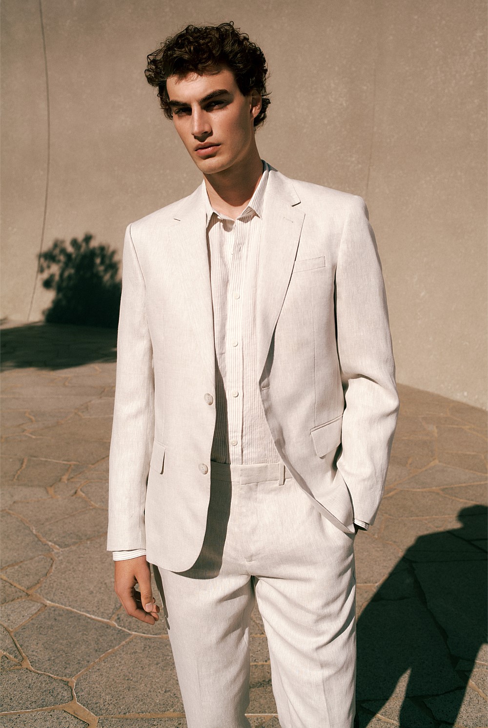 Regular Fit Linen Twill Blazer