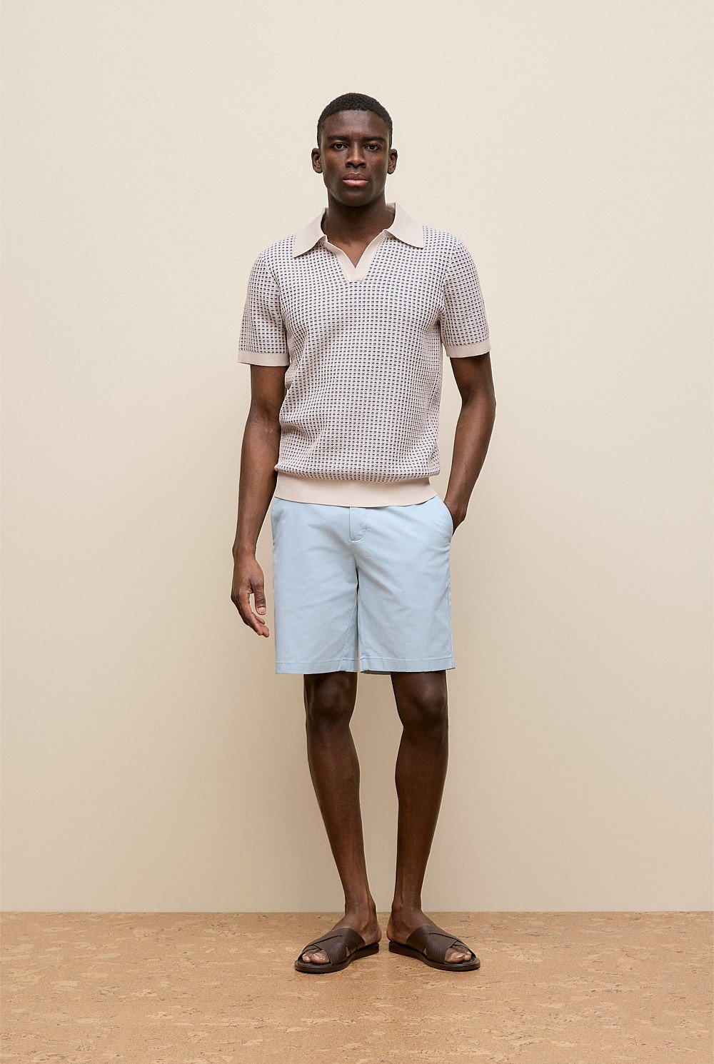 Stretch Cotton Twill Chino Short