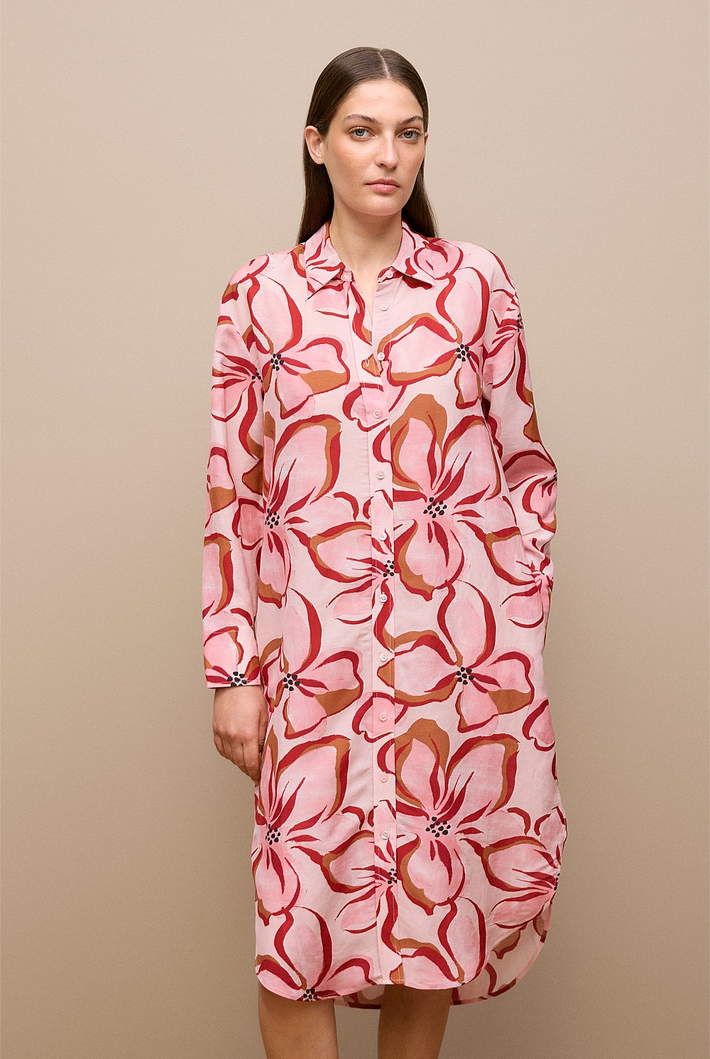 Peony Relaxed Shirt Dress