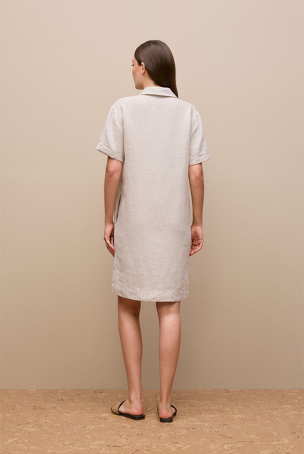 Linen Popover Shift Dress