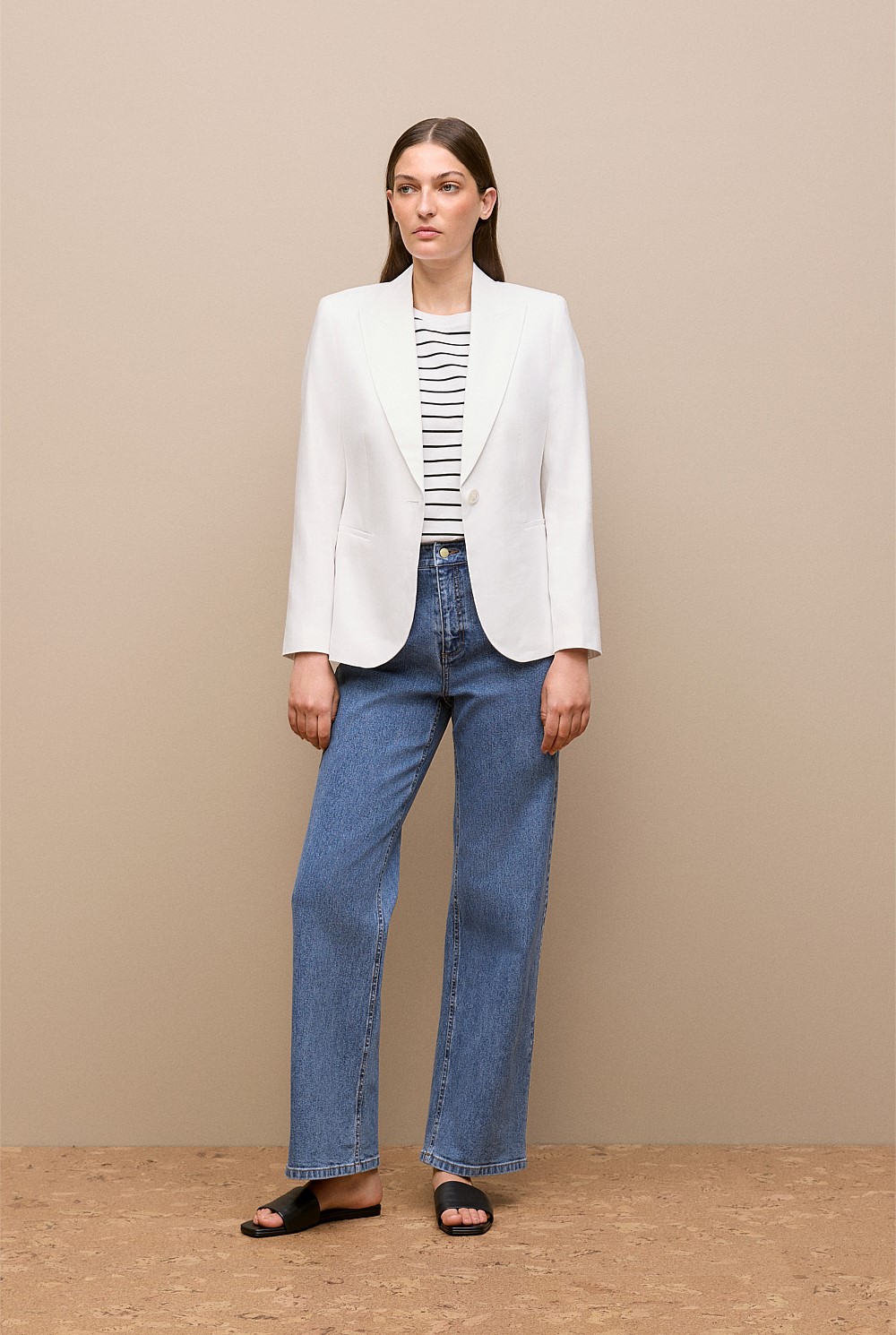 Stripe Cuff Sleeve T-shirt