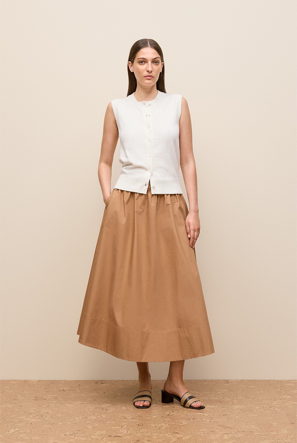 Poplin Pull On Skirt