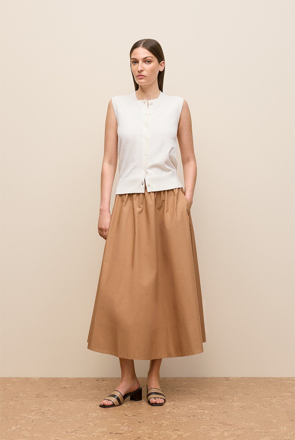 Cotton Cashmere Knit Vest