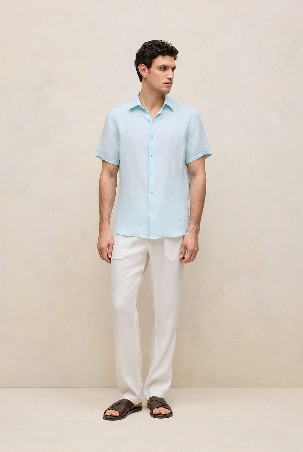 Regular Fit Linen Short Sleeve Shirt