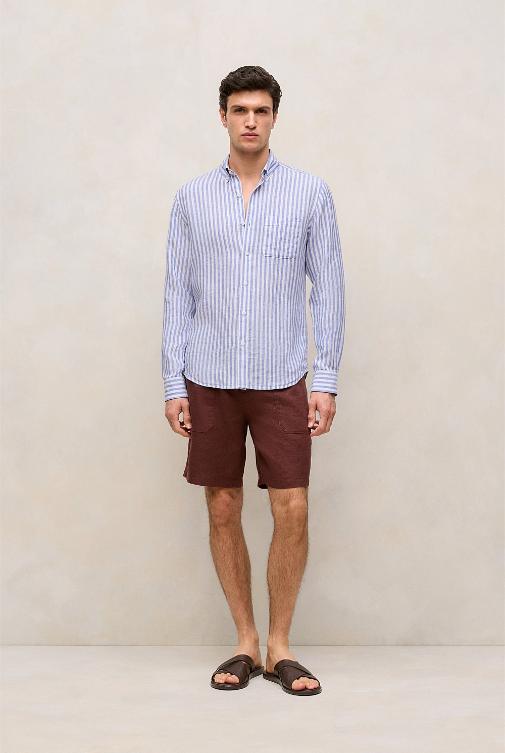 Linen Patch Pocket Drawcord Short