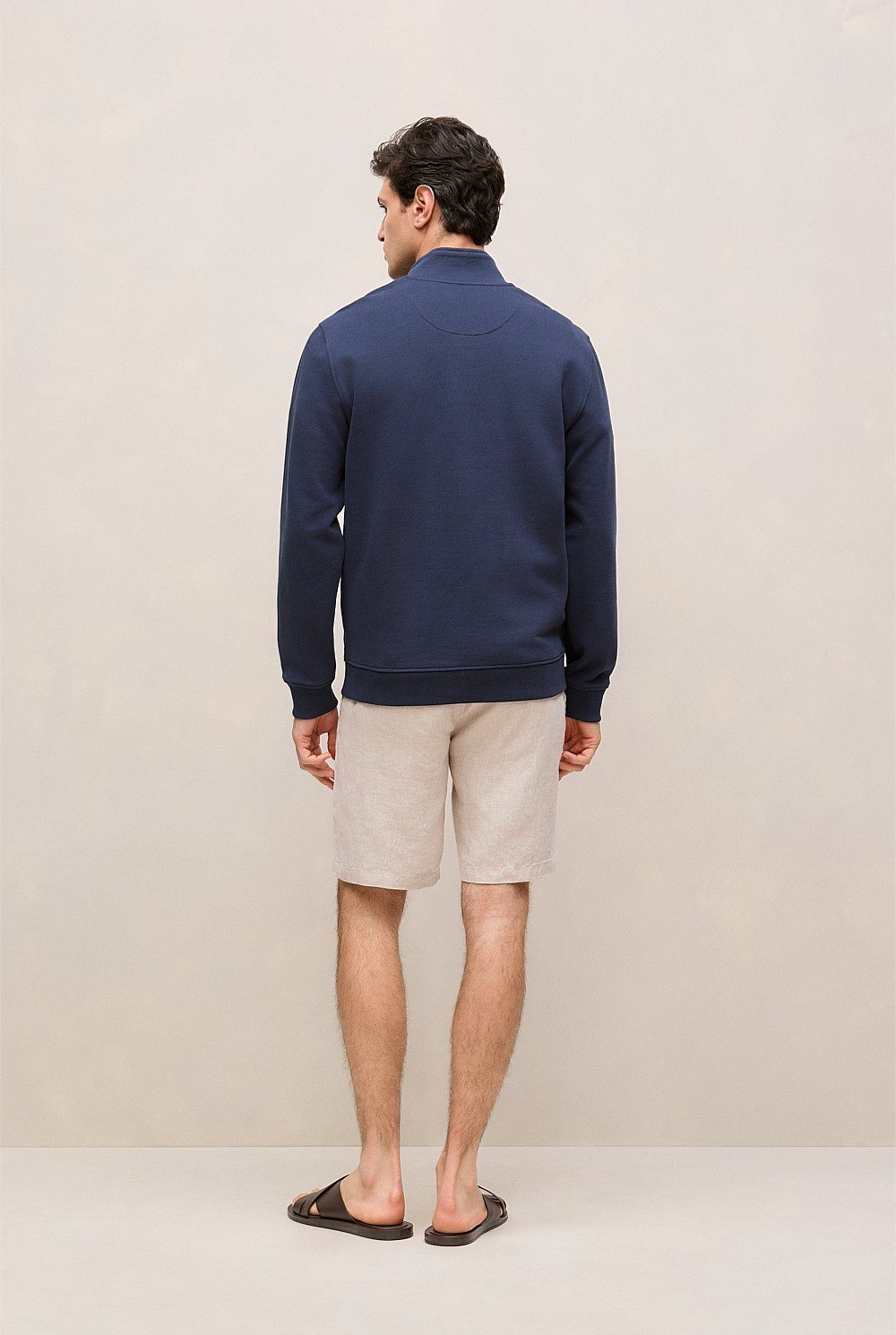 Terry 1/4 Zip Monogram Sweat