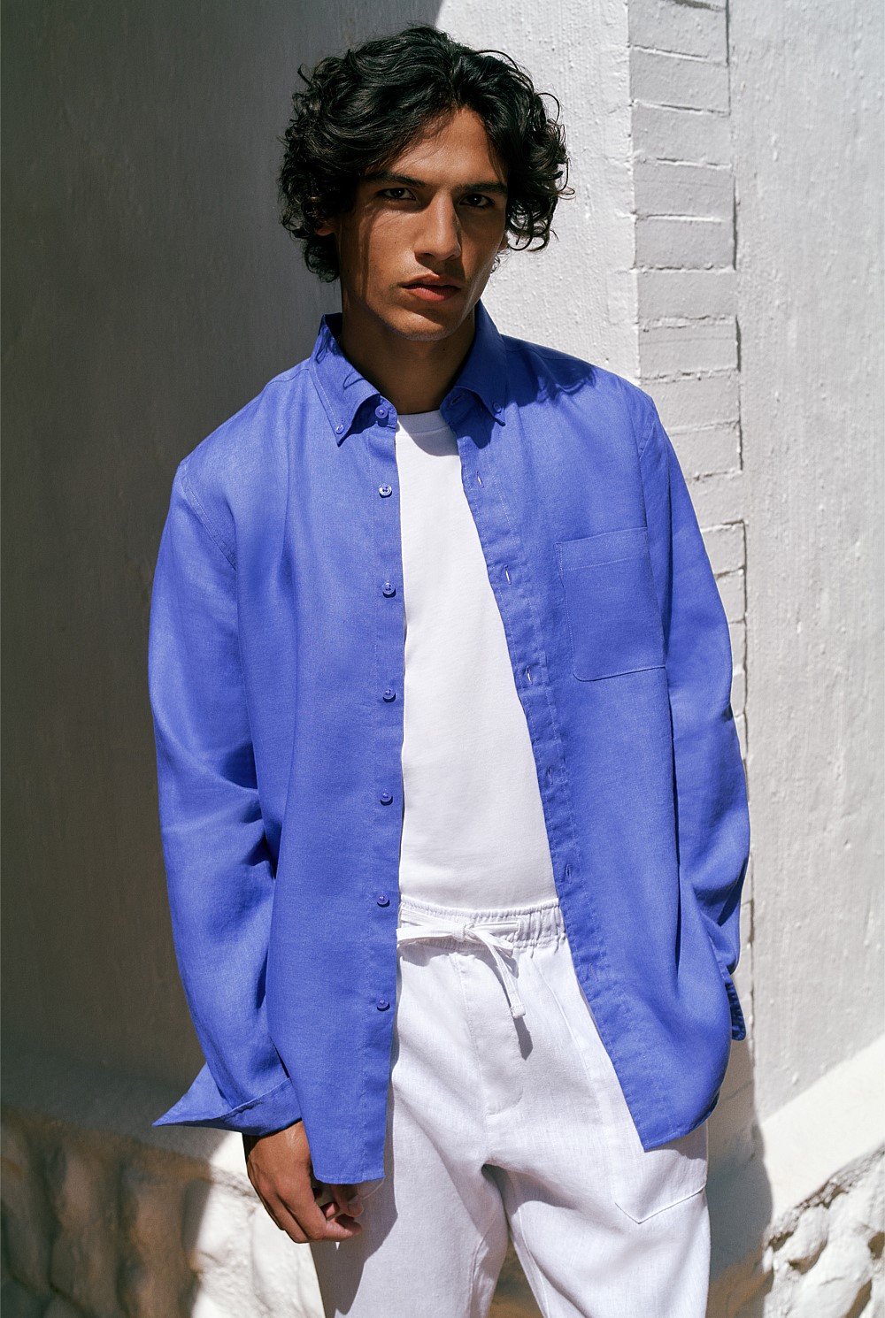 Regular Fit Linen Classic Long Sleeve Shirt