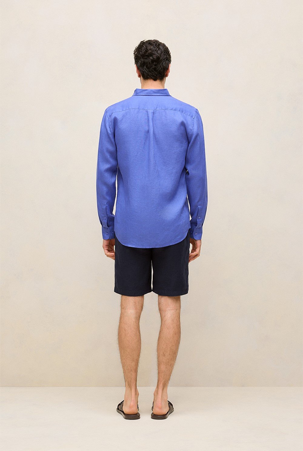 Regular Fit Linen Classic Long Sleeve Shirt