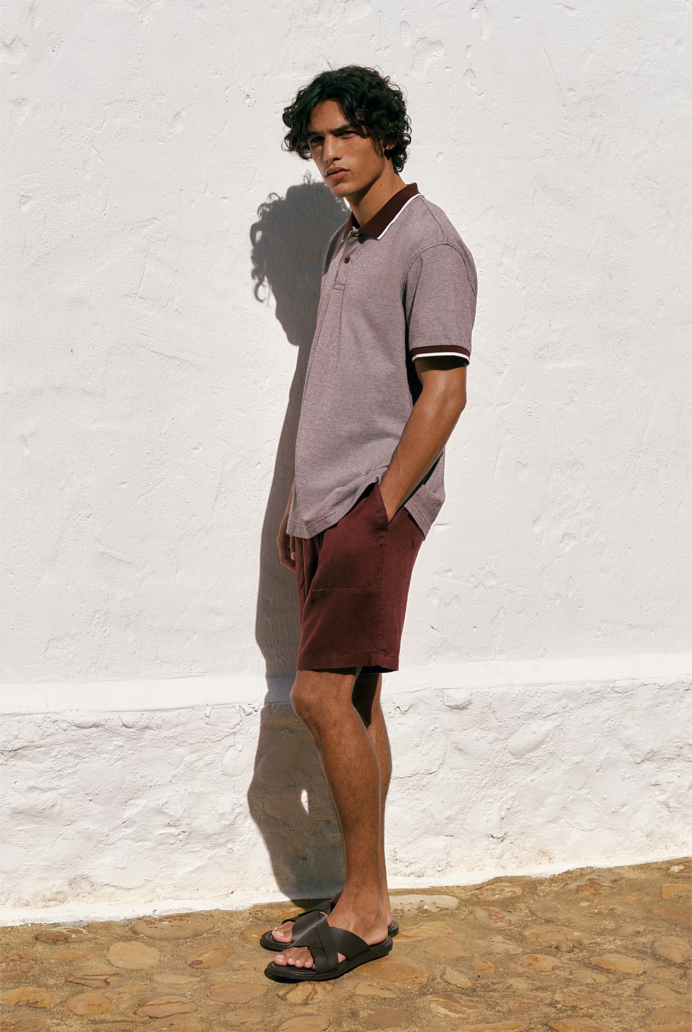 Cotton Birdseye Tipped Polo