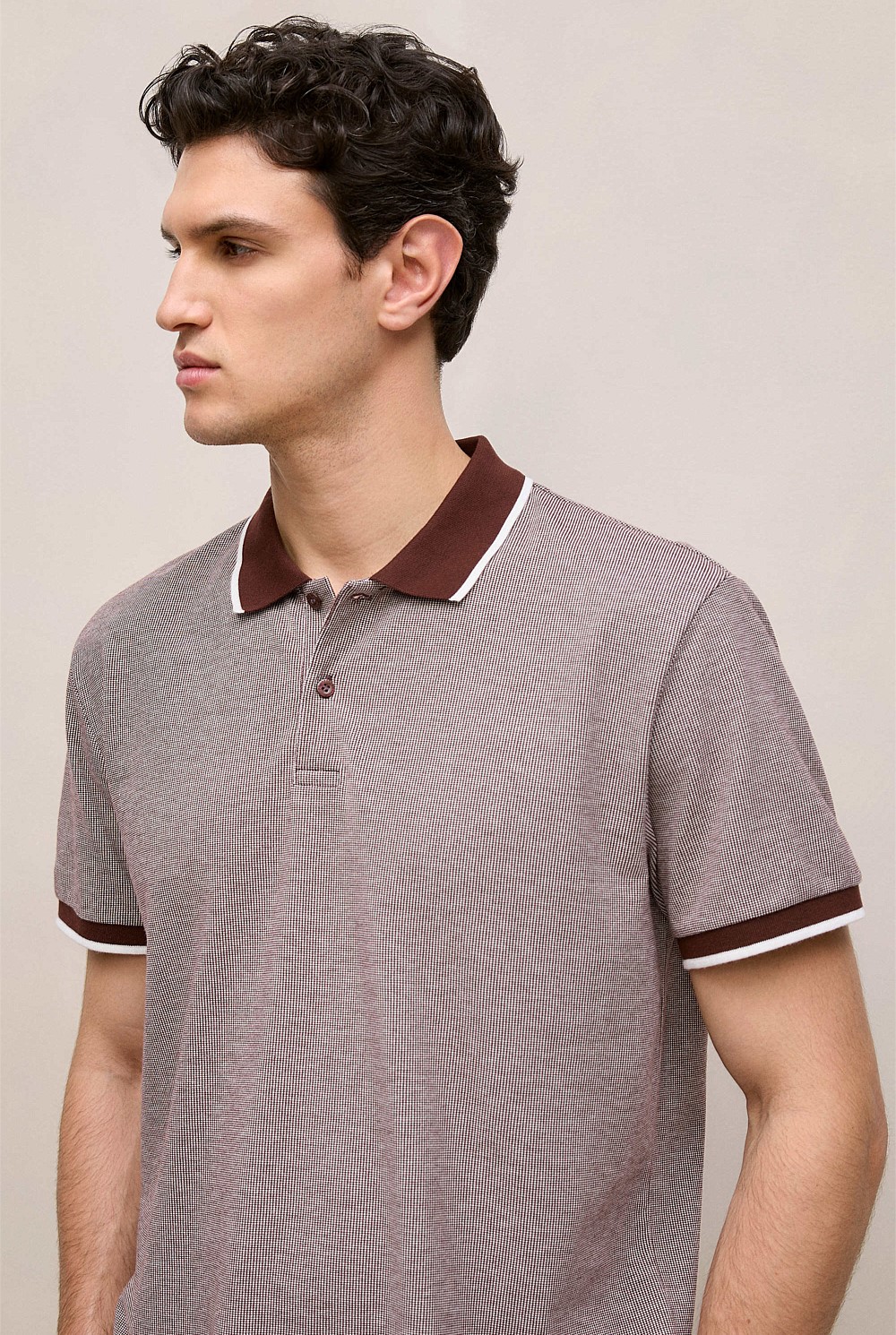 Cotton Birdseye Tipped Polo