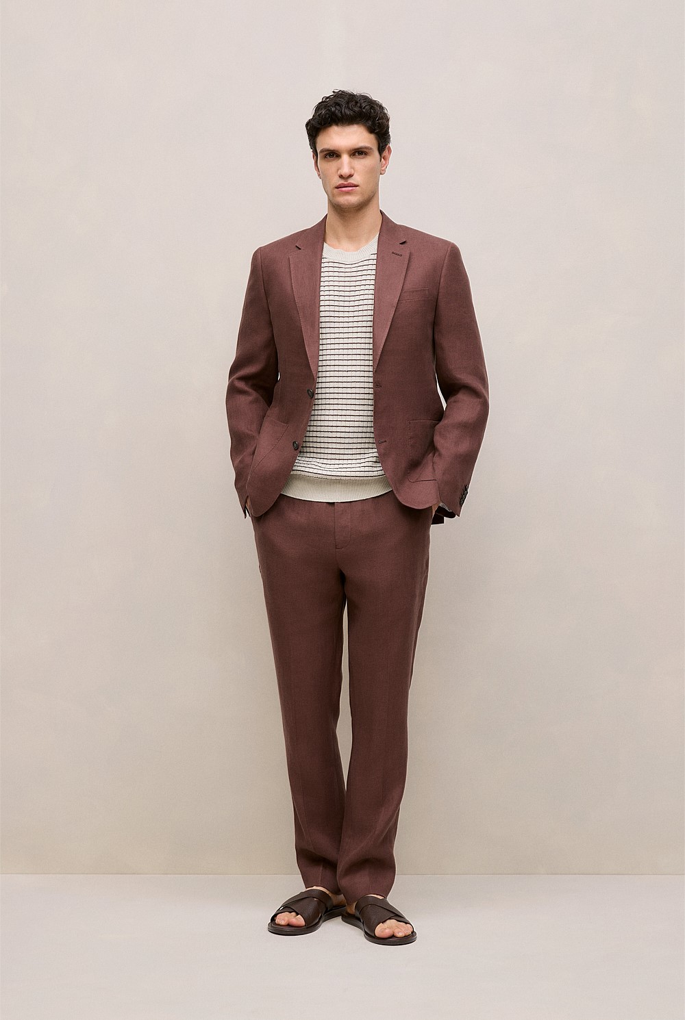 Regular Fit Belgian Linen Pant