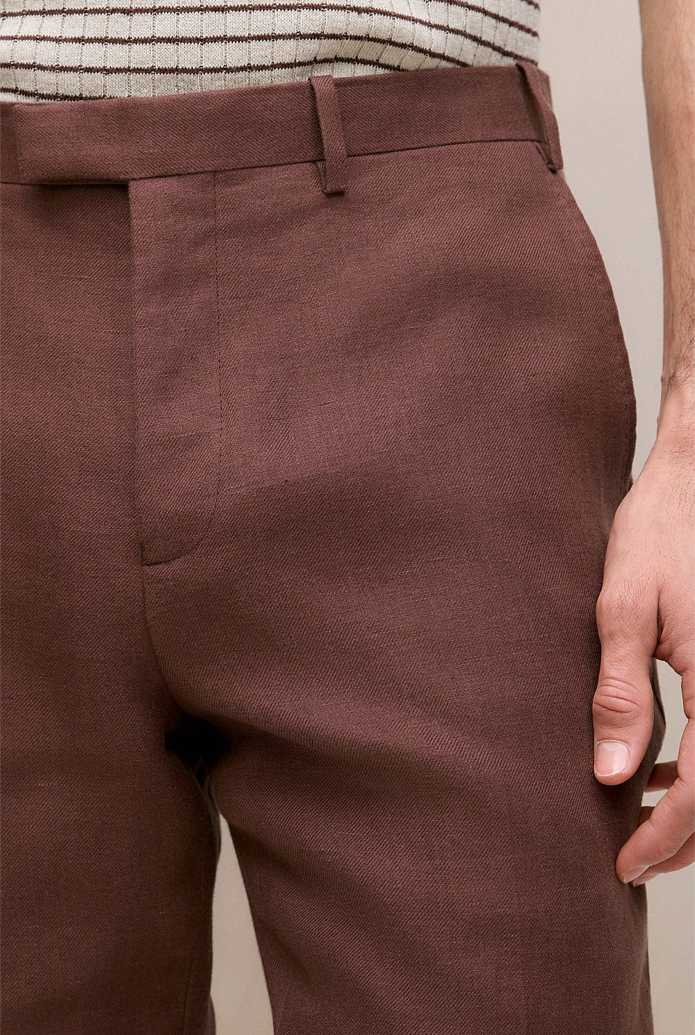 Regular Fit Belgian Linen Pant