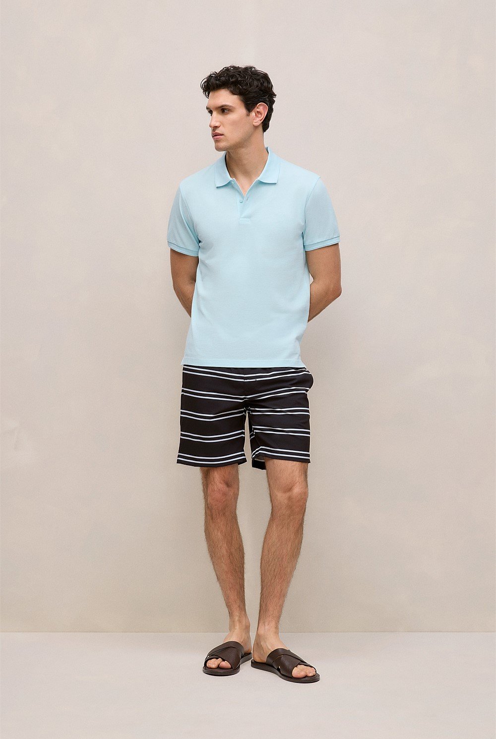 Pique Monogram Short Sleeve Polo