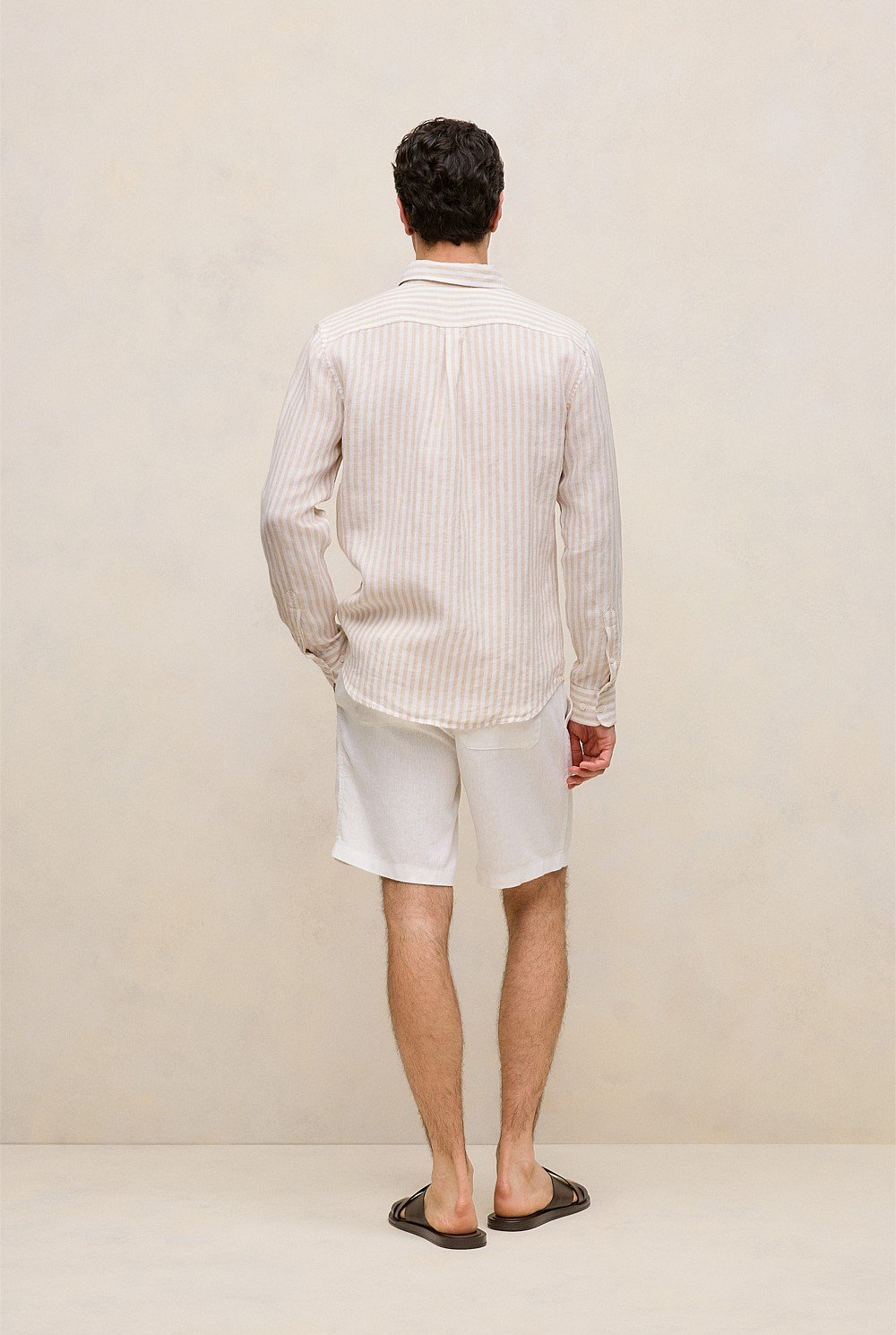 Regular Fit Linen Bengal Stripe Shirt