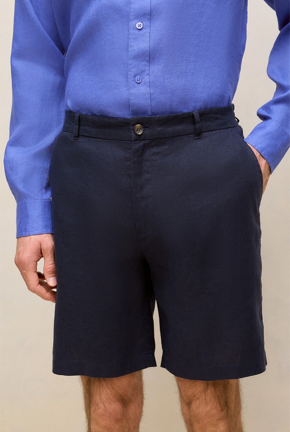 Linen Tailored Relaxed Short