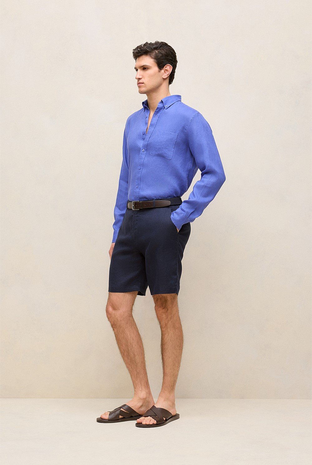 Linen Tailored Relaxed Short