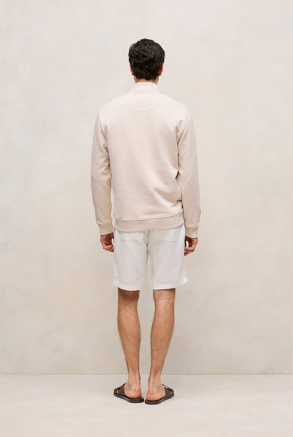 Terry 1/4 Zip Monogram Sweat