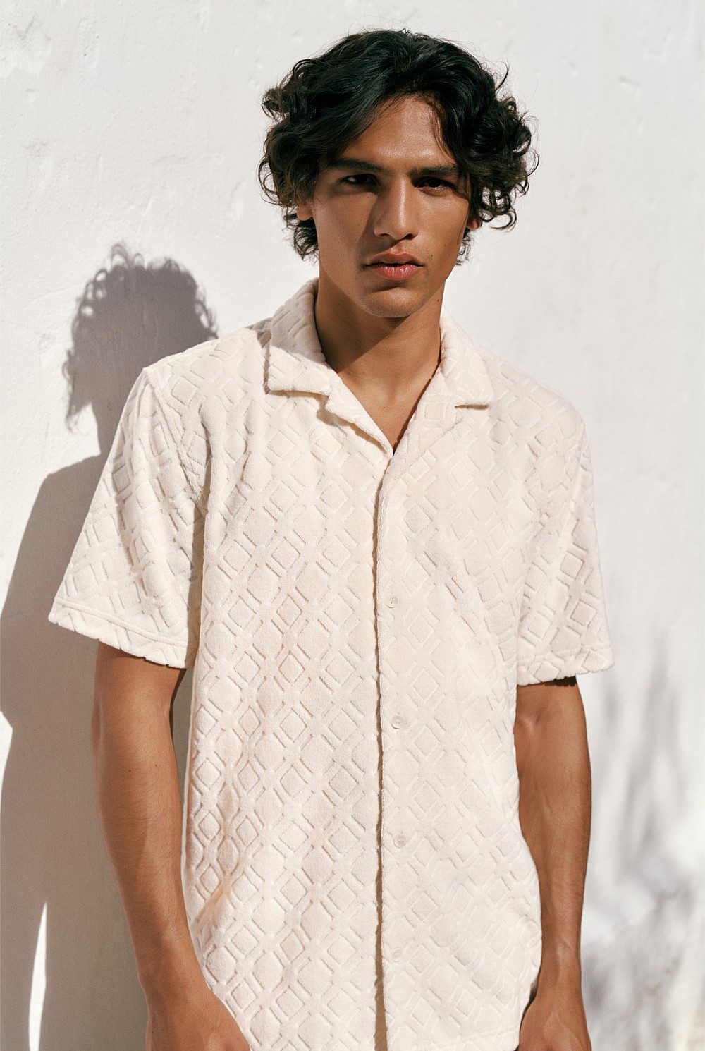 Terry Geo Tile Camp Shirt