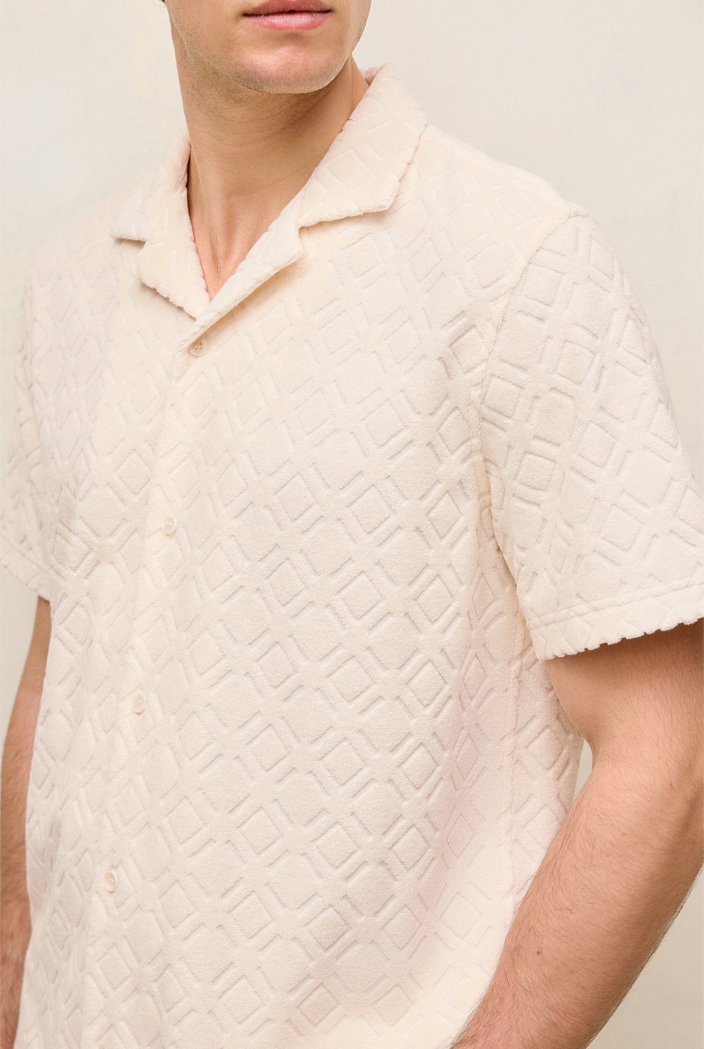 Terry Geo Tile Camp Shirt