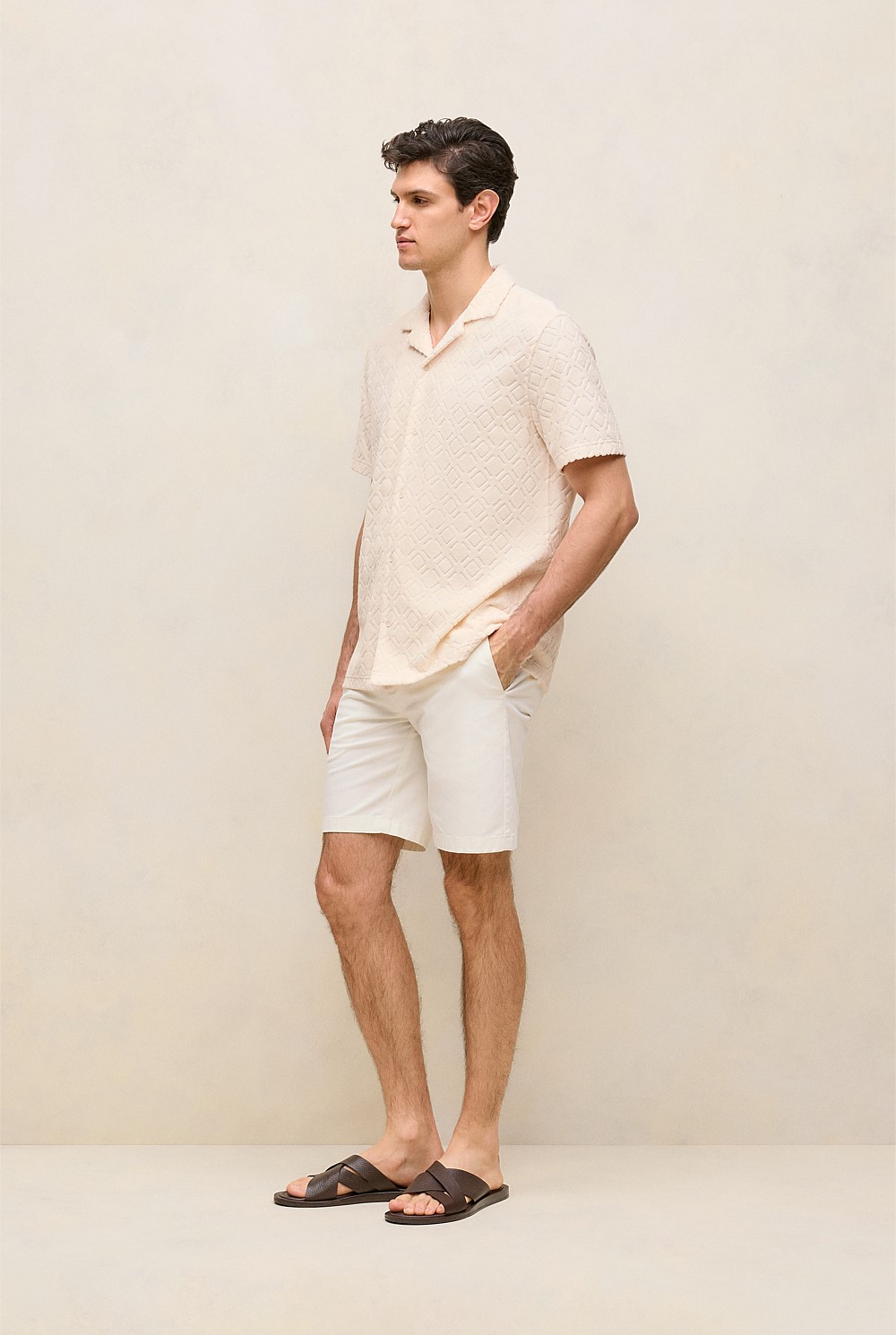 Terry Geo Tile Camp Shirt