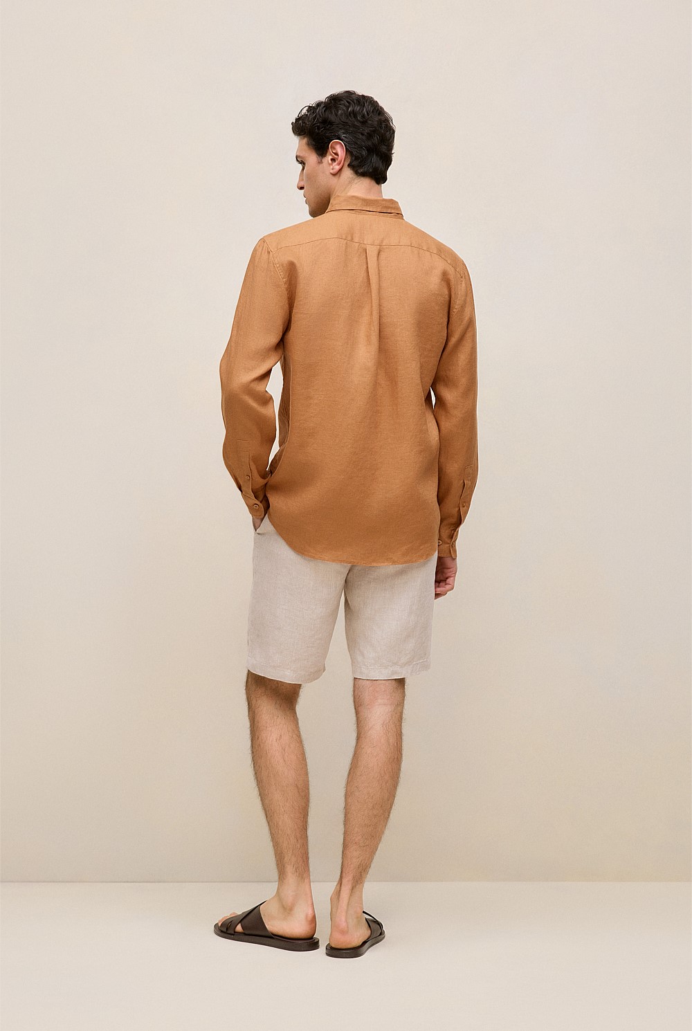 Regular Fit Linen Classic Long Sleeve Shirt