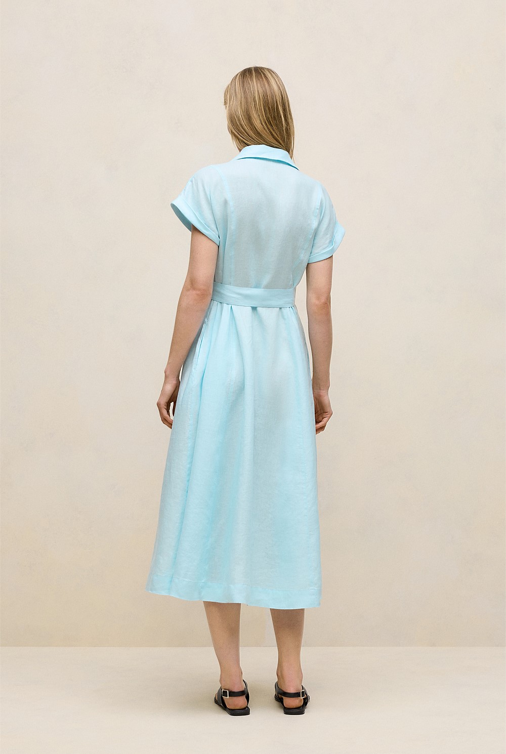 Linen Panelled Shirt Dress