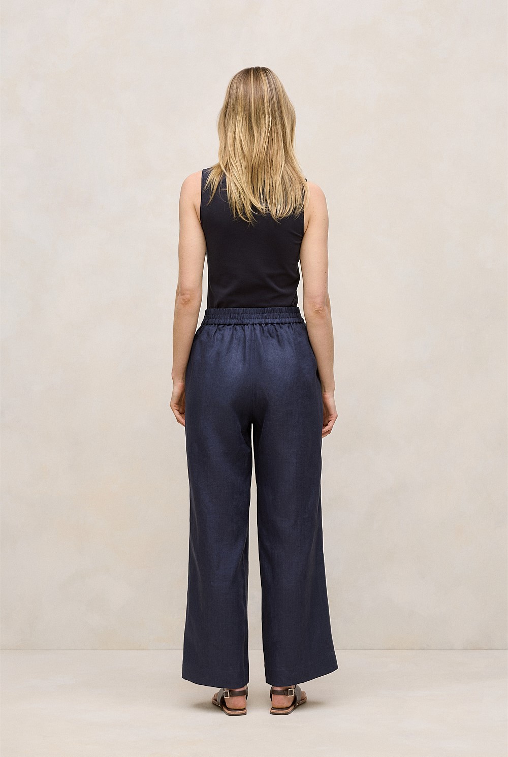 Linen Flat Front Pant