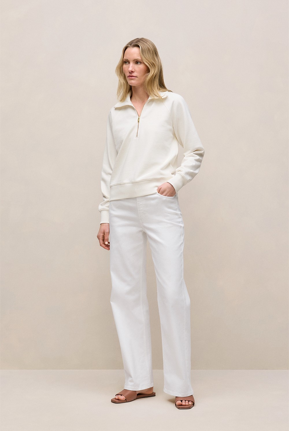 Terry Relaxed Zip Sweat