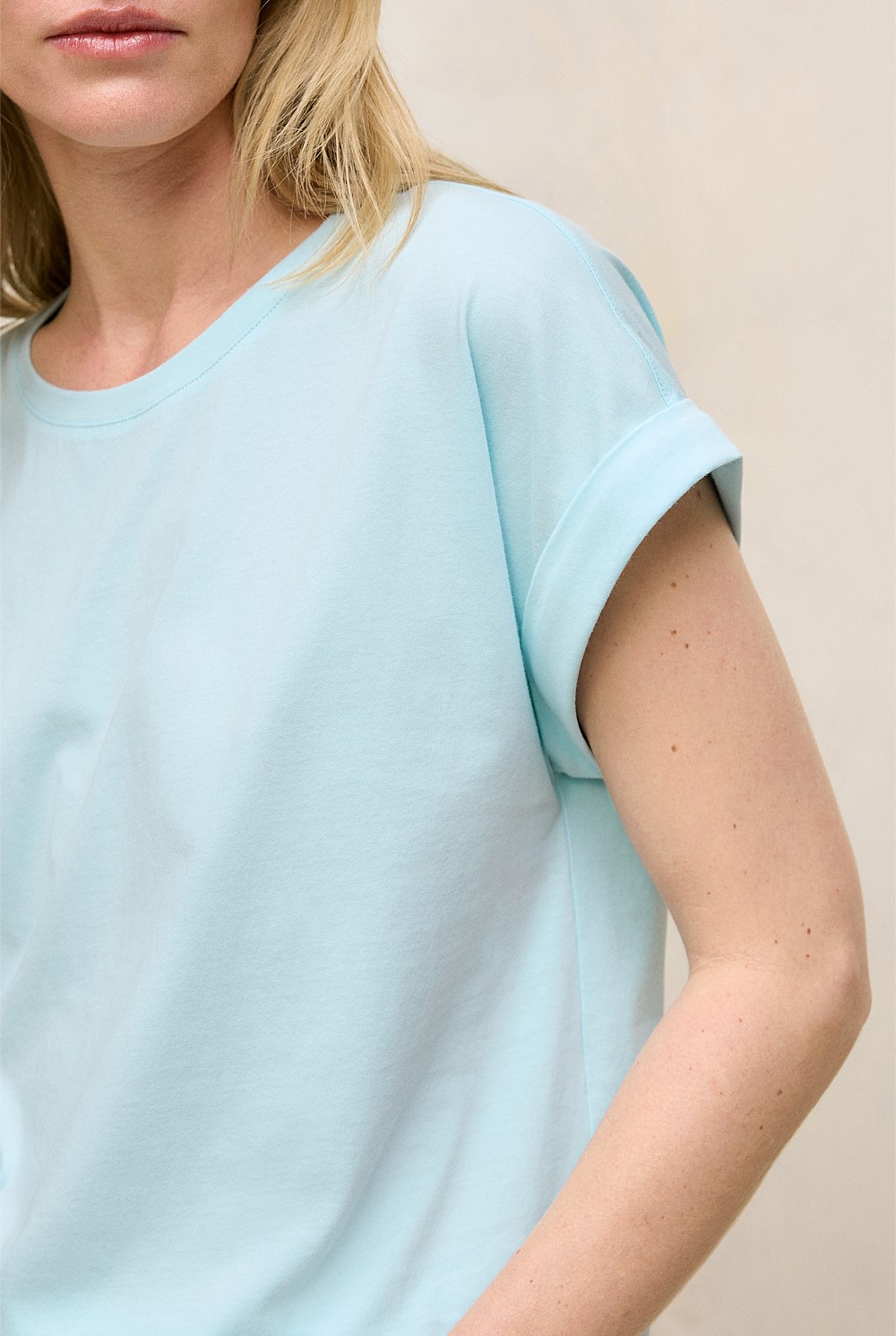 Australian Cotton Cuff Sleeve T-shirt