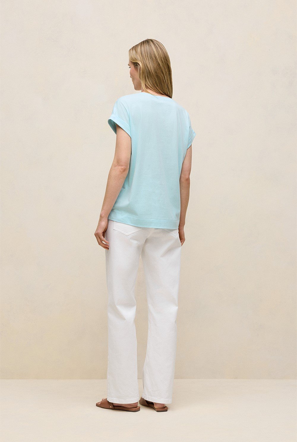 Australian Cotton Cuff Sleeve T-shirt